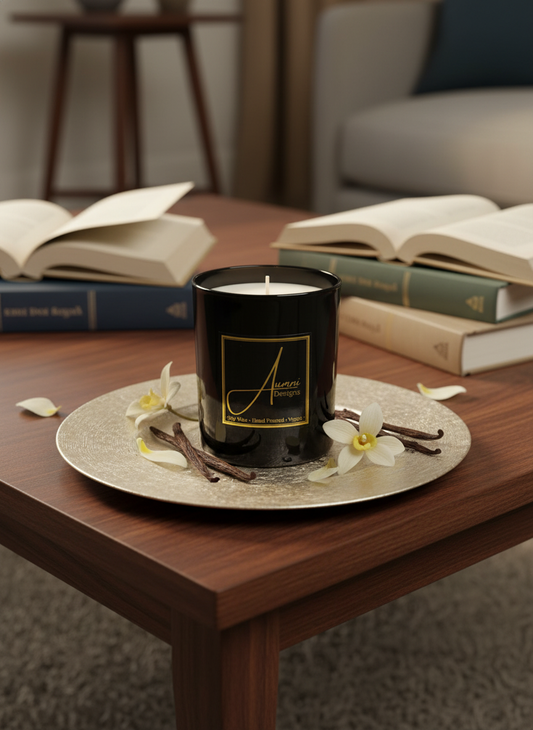Aumni Black Candle Vanilla