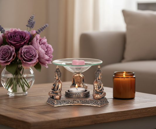 Bronze Buddha Wax Melt Burner Table