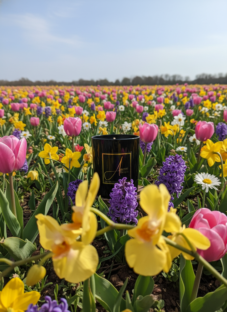 Aumni Black Candle Gold Orchid