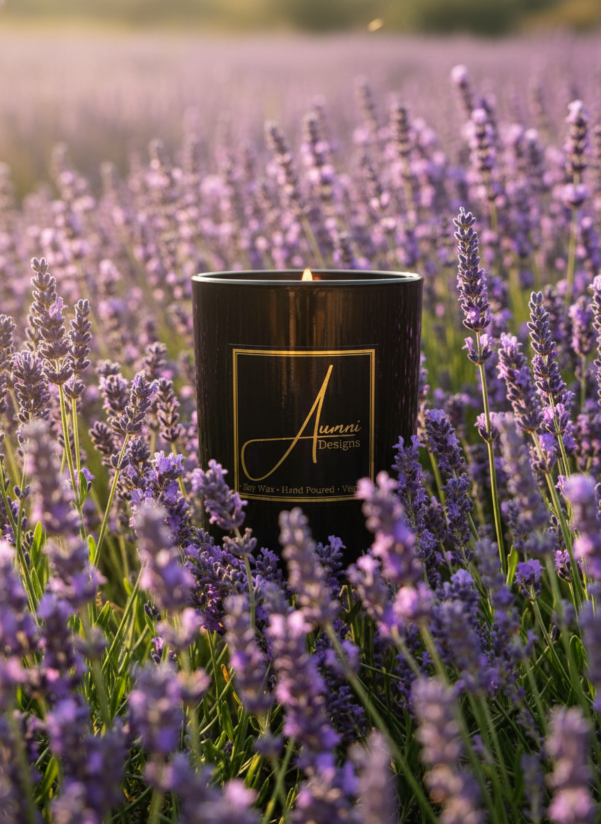 Aumni Black Candle Lavender