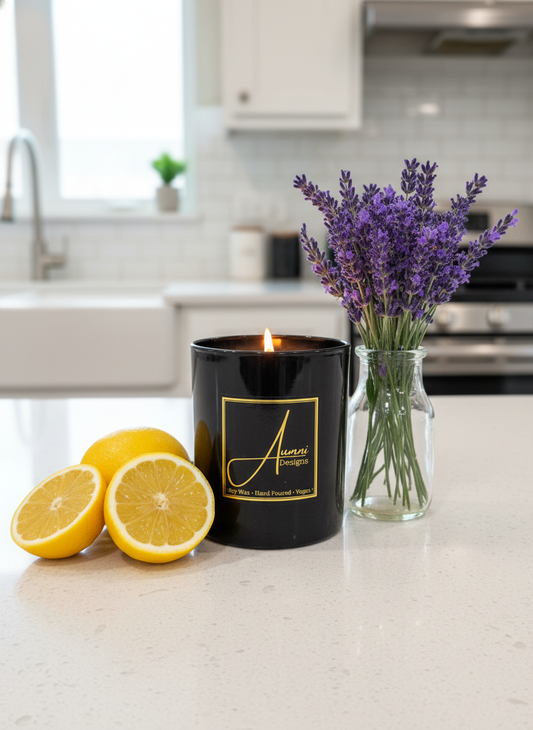 Aumni Black Candle Lemon & Lavender