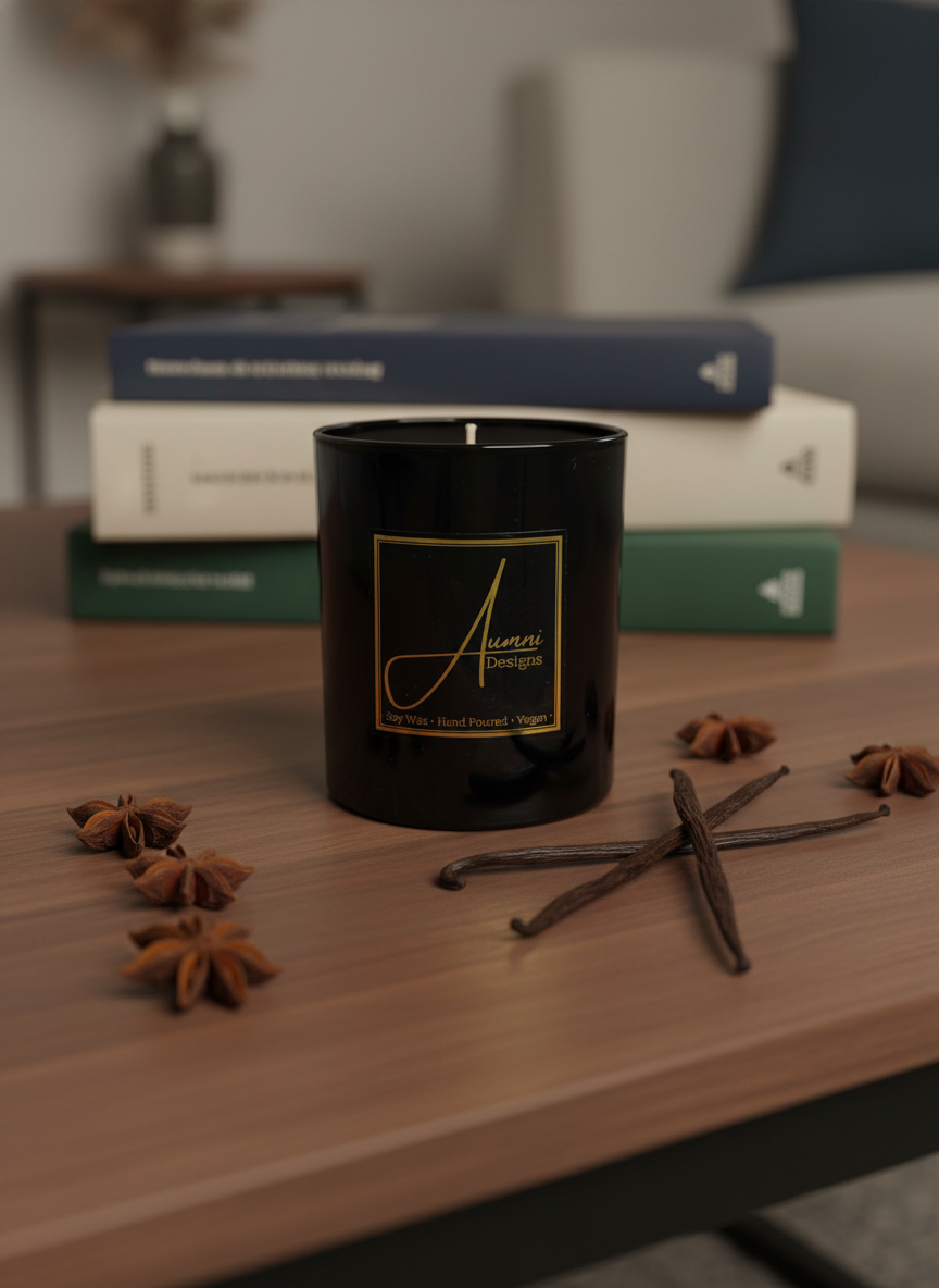 Aumni Black Candle Vanilla & Anise