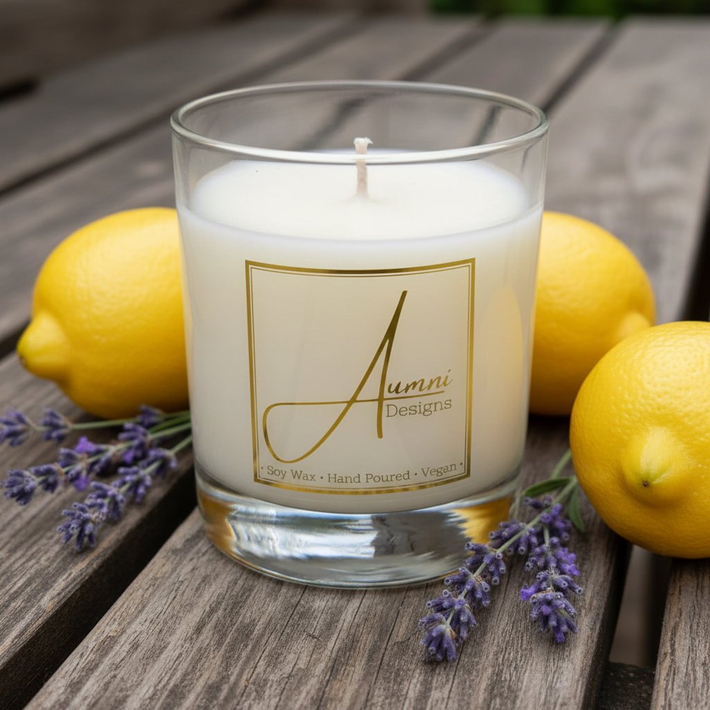 Aumni Lemon & Lavender Scented Candle