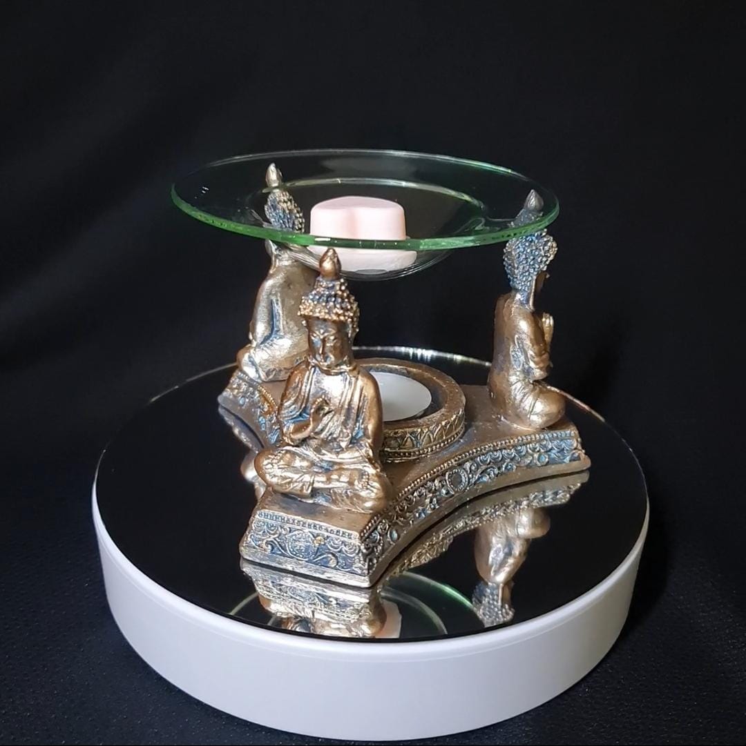 Bronze Buddha Wax Melt Burner Mirror