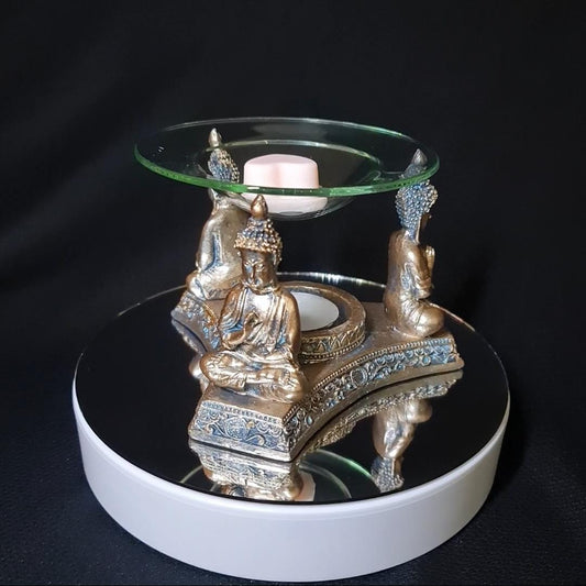 Bronze Buddha Wax Melt Burner Mirror