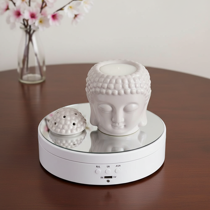 Buddha Head Burner on Mirror